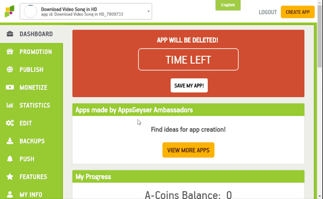 How to create an app on android: