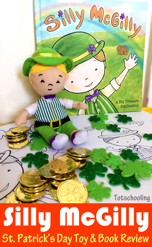 Patrick's Day Leprechaun NIB Great Gift Silly McGilly Book & Doll Set St 