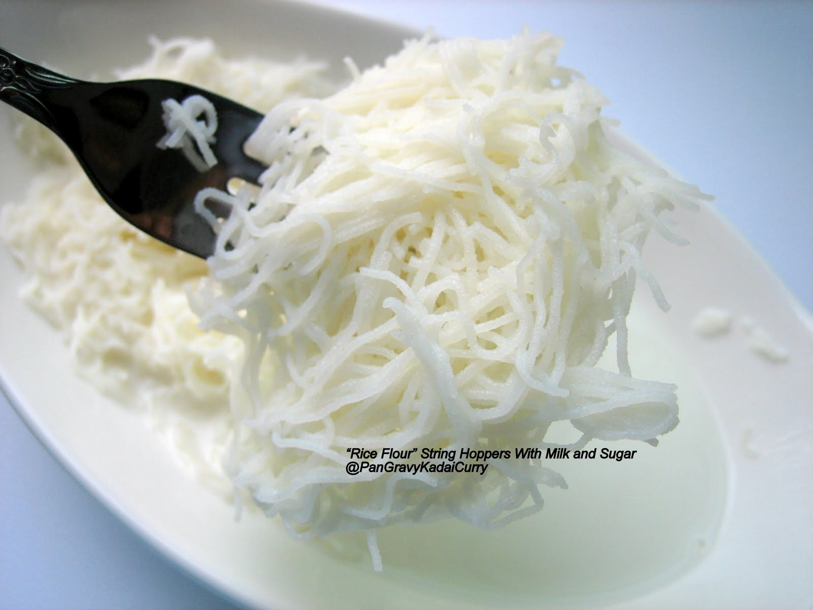 Pan Gravy Kadai Curry Rice And Finger Millet Flour "String Hoppers"