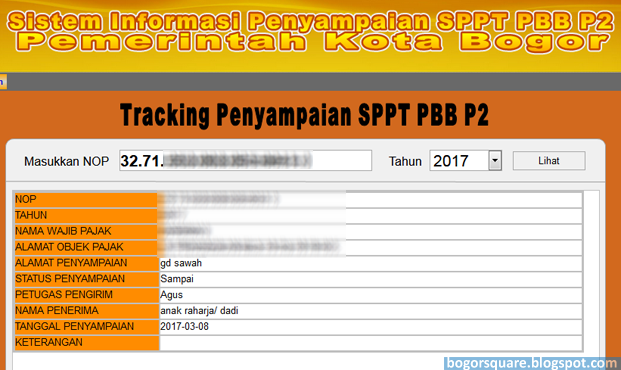 Cek PBB Online Bogor