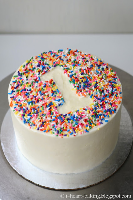 i heart baking!: rainbow sprinkle first birthday smash cake