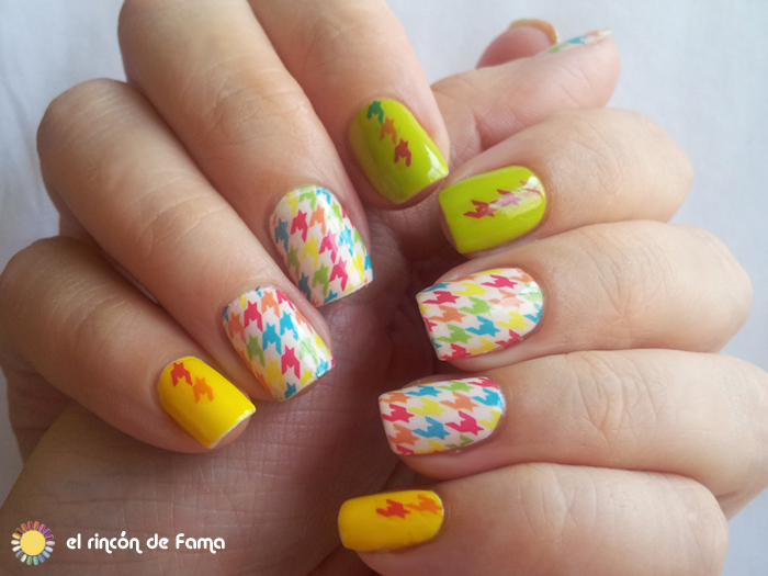 Houndstooth nails | el rincon de fama | lady queen beauty