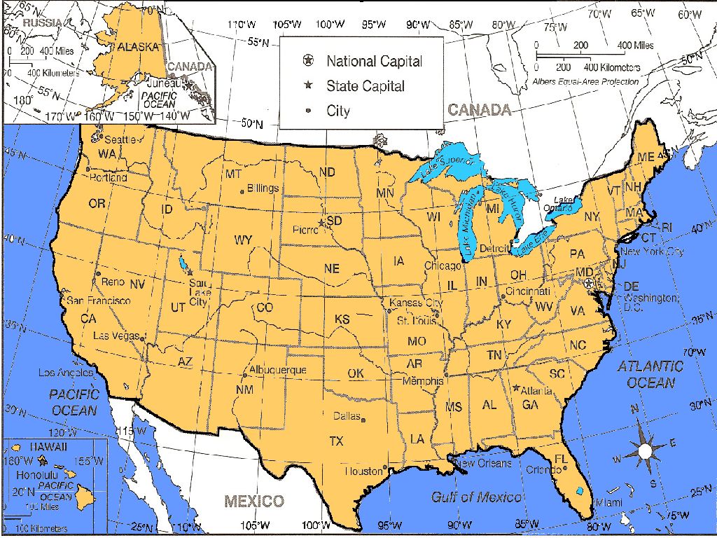 Usa Map 2018 Longitude And Latitude Map Of United States