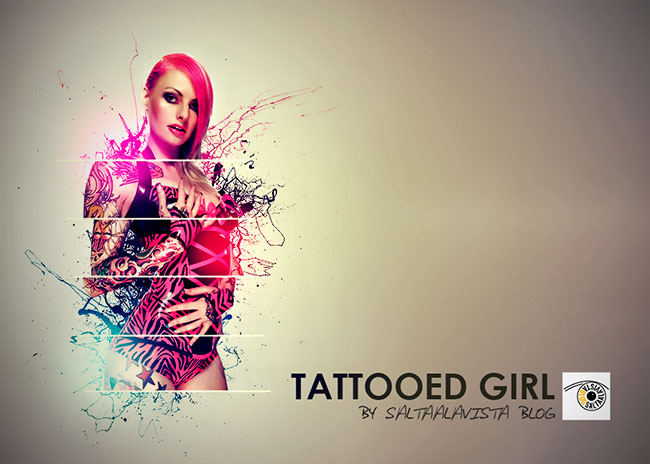 Photoshop Design | Tattooed Girl by Saltaalavista Blog