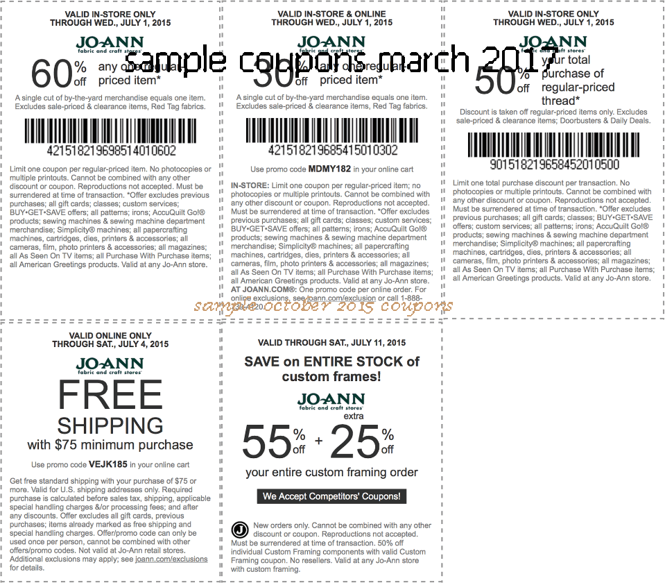 Joann com coupon code