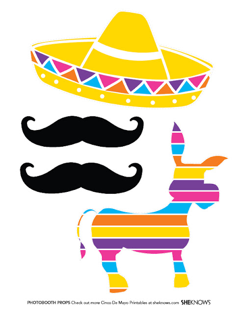 Fiesta del 5 de Mayo: Mini Kit para Imprimir Gratis. Photo Booth para Fiesta del 5 de Mayo para imprimir gratis