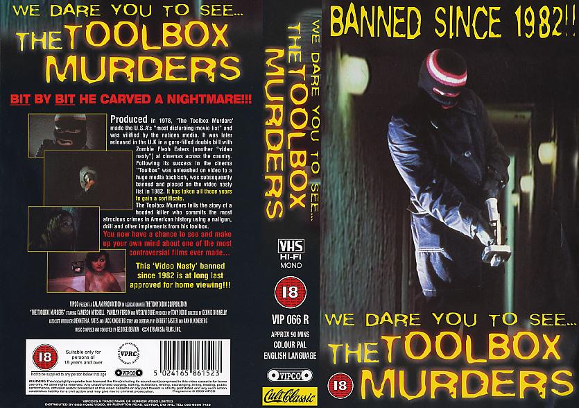 CULTFOREVER THE TOOLBOX MURDERS HORROR 1978