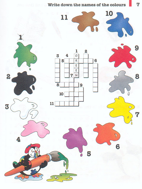 Funny English: Colours Crossword