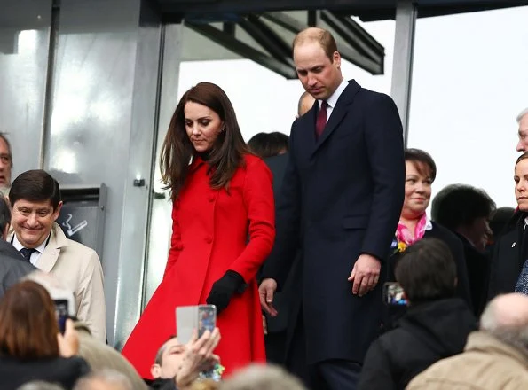 Kate Middleton wore her red Carolina Herrera coat