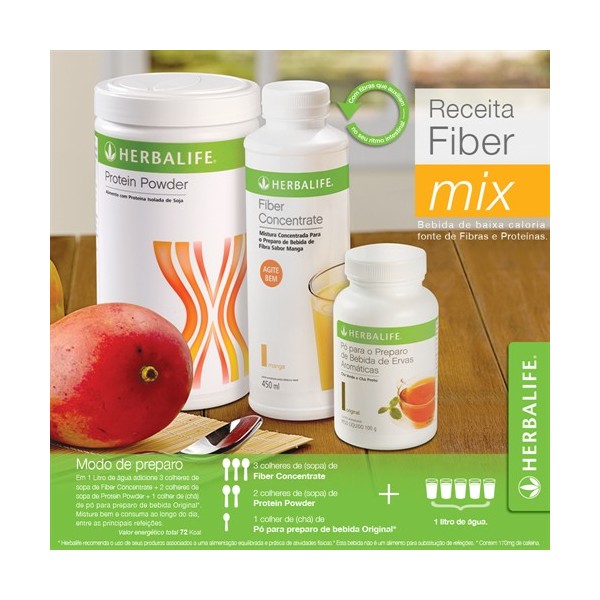 HERBALIFE International Kit Fiber mix Herbalife para queima total da