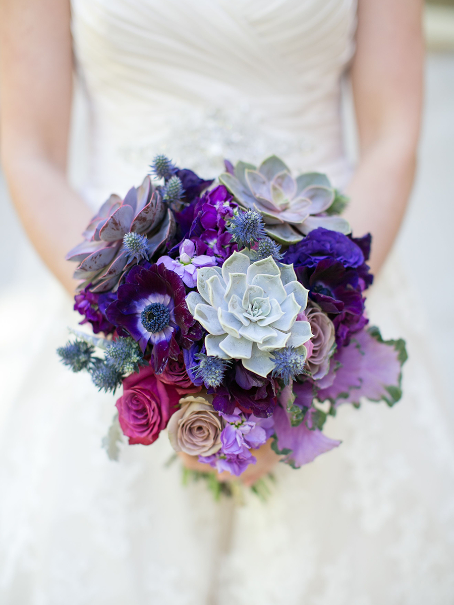 Ultra Violet Succulent Bouquet