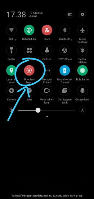 cara menonaktifkan rotasi layar OPPO A5s cara lock rotasi layar oppo a5s