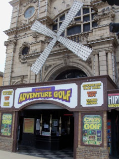 The old Windmill Theatre in Great Yarmouth is home to a very crazy minigolf course
