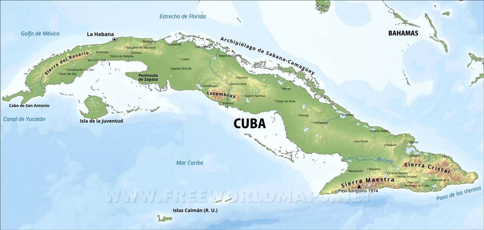 Mapas Geográficos de Cuba - Fox Press™