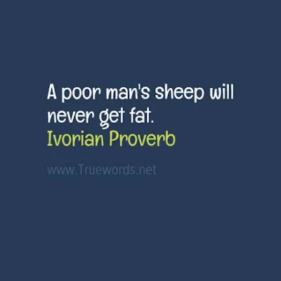 A poor man's sheep will never get fat.
