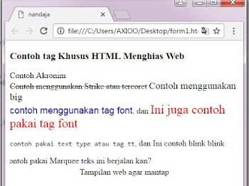 Penggunaan Tag HTML yang Memperindah Halaman