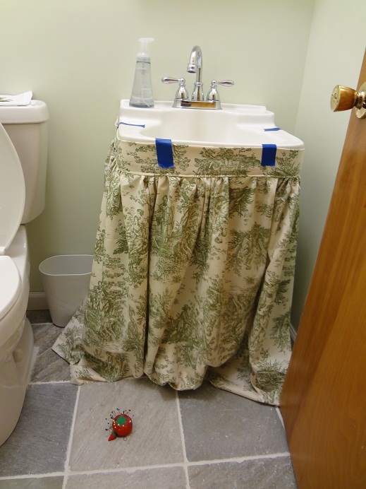 ...Bathroom Update...Sink Skirt... Affectioknit