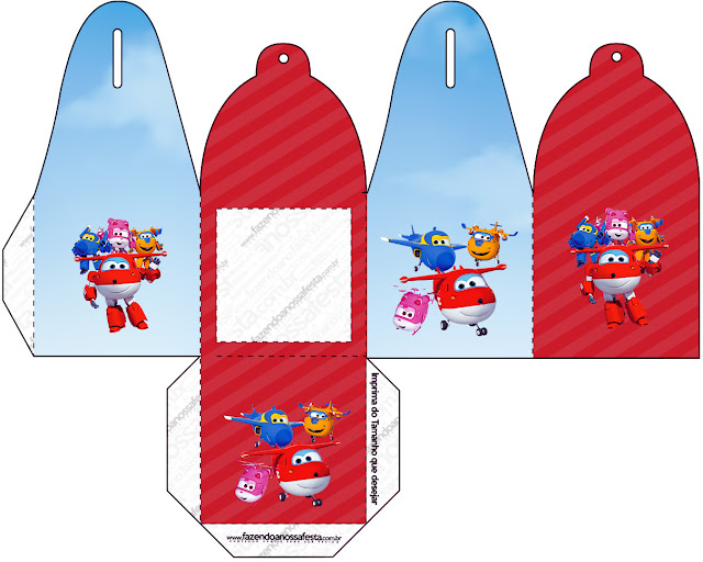 Super Wings: Cajas para Imprimir Gratis.