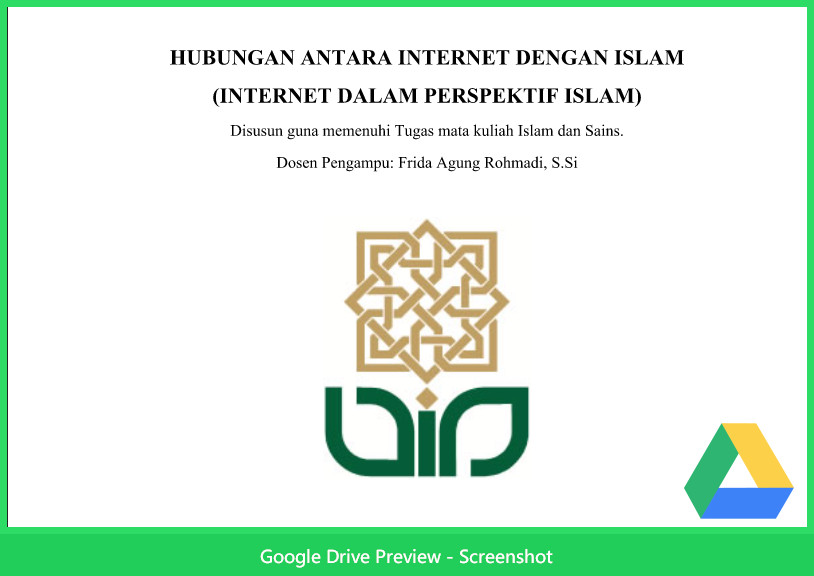 Contoh Makalah Agama Tentang Hubungan Antara Internet Dengan Islam Contoh Makalah Agama Tentang Hubungan Antara Internet Dengan Islam