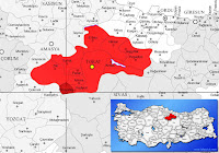 Sulusaray ilçesinin nerede olduğunu gösteren harita.