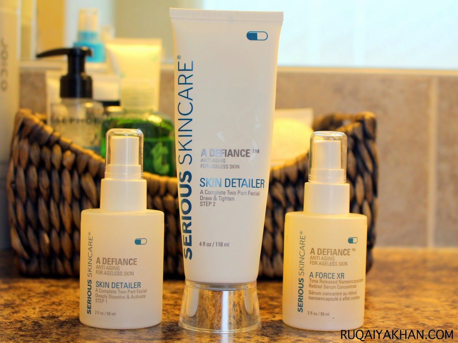 Ruqaiya Khan Serious Skincare A DEFIANCE A Force XR and Skin Detailer