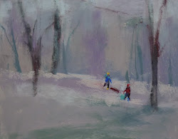 painting snow easy scene steps pastel focus support