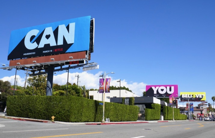 Can You Believe? Queer Eye season 3 billboards Sunset Boulevard Can You Believe Queer Eye season 3 billboards