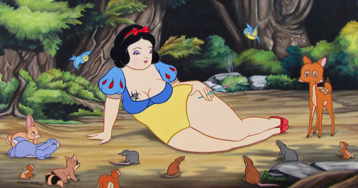 22 Controversial Disney Illustrations Depict How Our Childhood Heroes Would Look Like Today