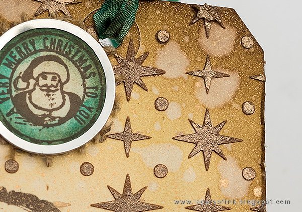 Layers of ink - Snowman Shimmery Tag Tutorial by Anna-Karin with Tim Holtz Simon Says Stamp STAMPtember set