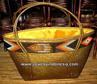 Rattan bags with beads from Bali Indonesia