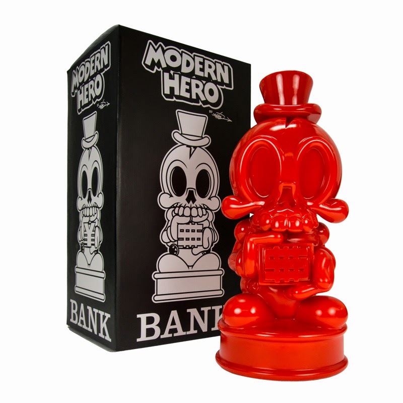 Designer Con 2014 Exclusive Red Modern Hero Vinyl Bank by MAD x Fully Laced