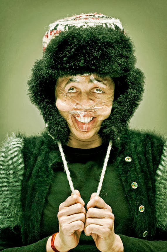 The cameraman filmed a number of people after pasting their faces