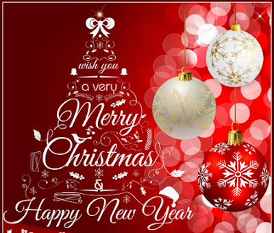 Merry Christmas And Happy New Year Greeting Card