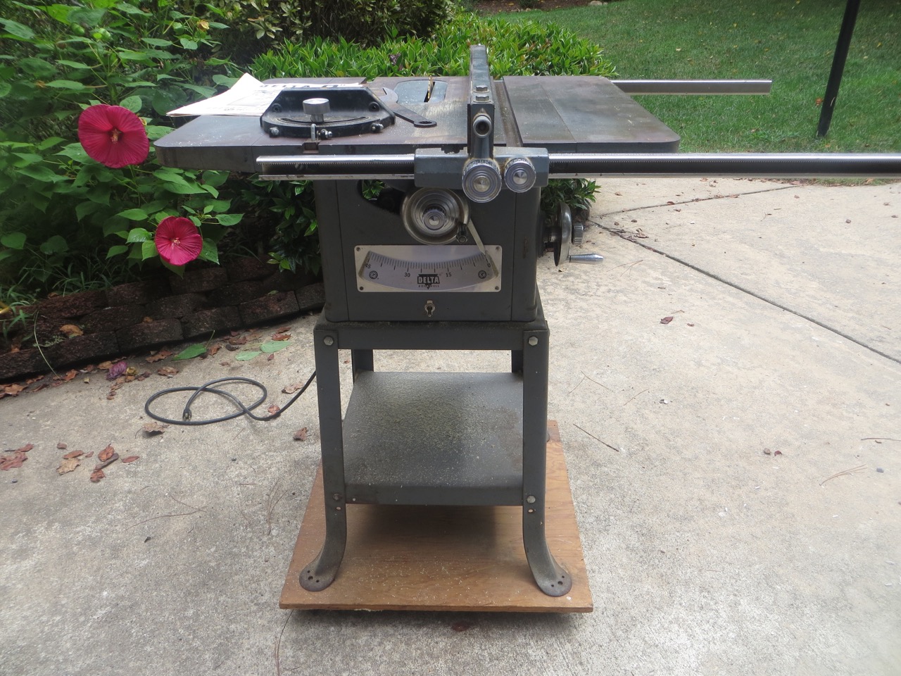 vintage delta rockwell table saw fence