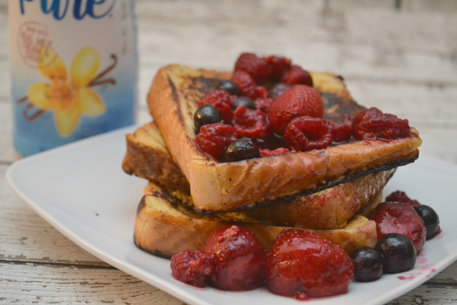 Vanilla French Toast Topped with Berries Building Our Story