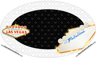 Toppers o Etiquetas de Fiesta de Las Vegas para Imprimir Gratis.