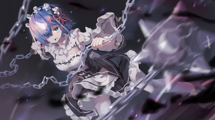 Rem, Morning Star, Re:Zero, Anime, Girl, Maid, 4K, #4.2790