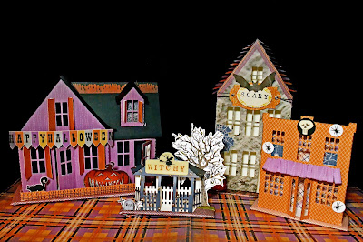 pinkpapercrowns: Spooky Halloween Village - DCWV "Spookytime"