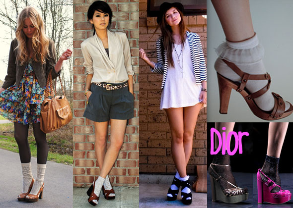 moda sandalia com meia
