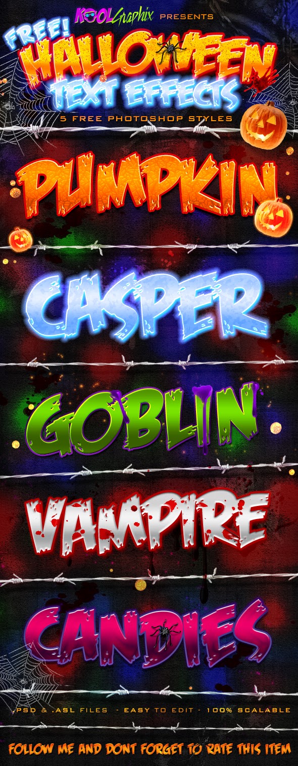 Crea textos al estilo halloween en Photoshop