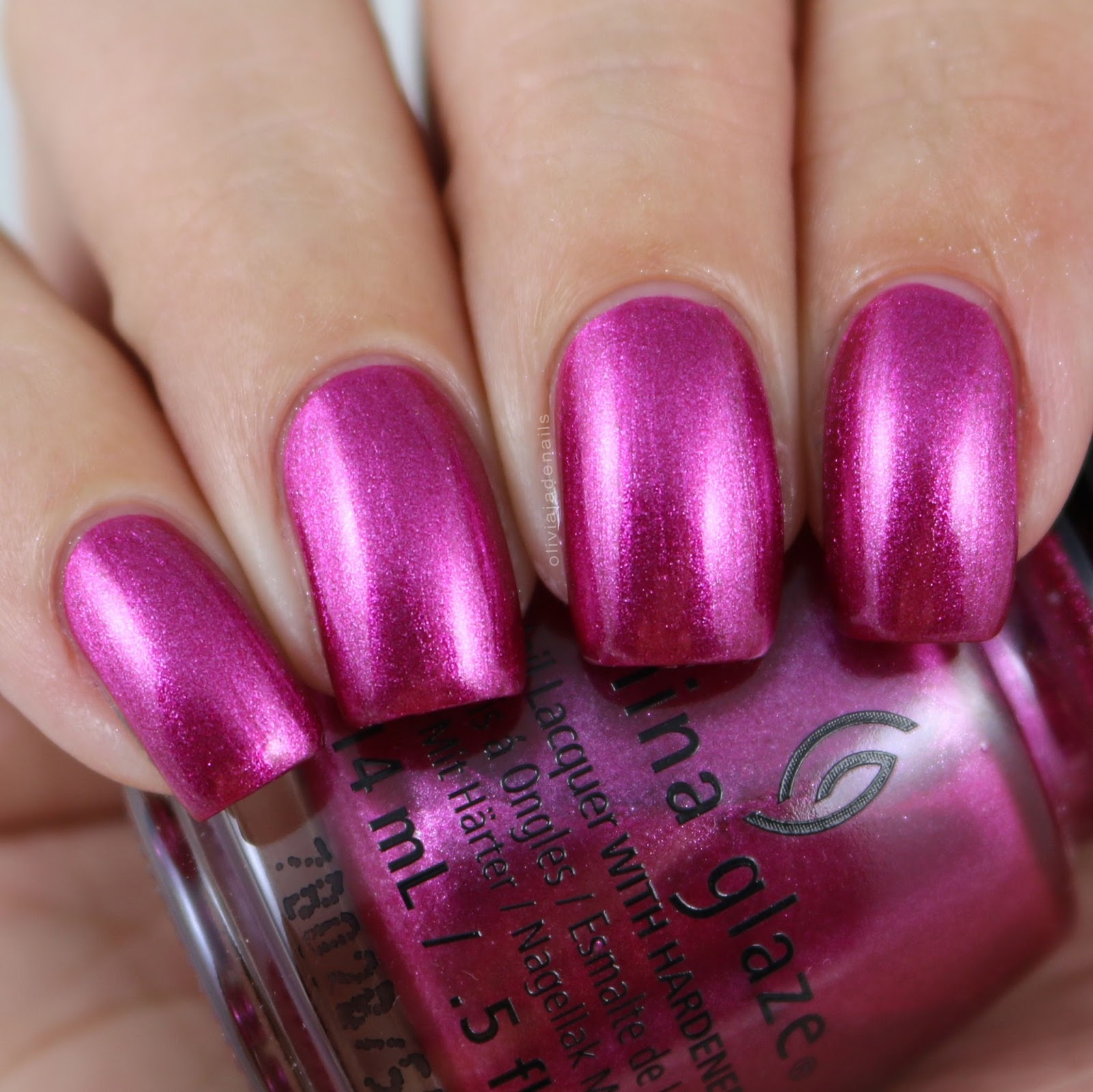 China Glaze Rose My Name swatched by Olivia Jade Nails.