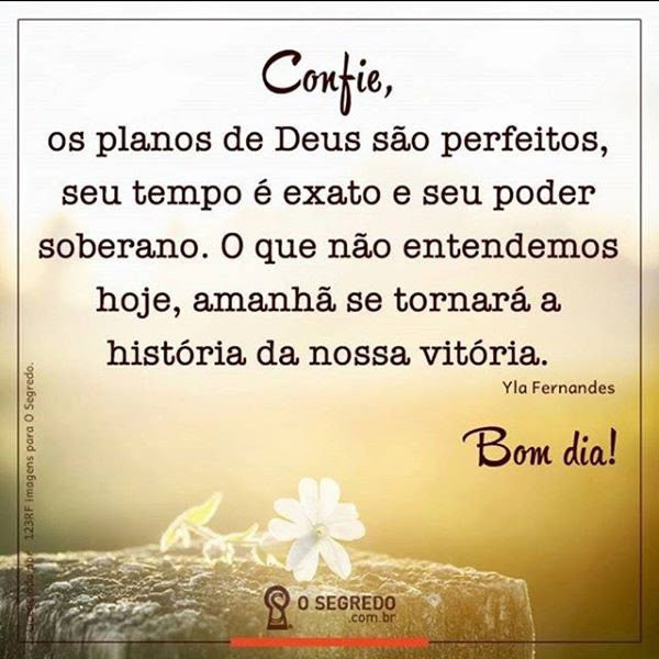 Bom dia! Confie nos planos de Deus - Espiritismo Brasil - Evangelho no Lar