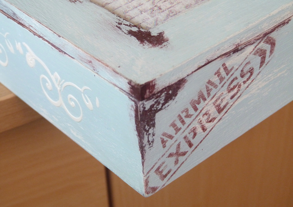 Caja De Madera Decorada Con Decapado Y Decoupage Caja De Madera Decorada Con Decapado Y Decoupage