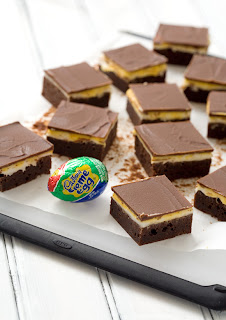 Cadbury Creme Egg Brownies by Love and Olive Oil.