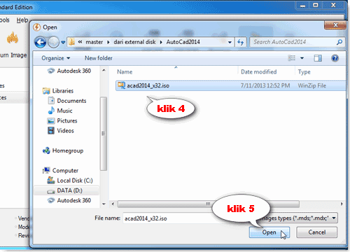 cara install autocad 2014 dengan crack