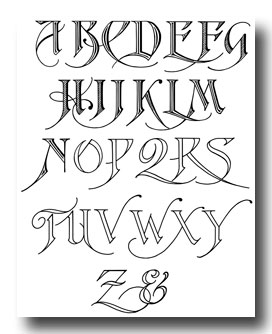Calligraphy Alphabet: Printable Calligraphy Alphabet