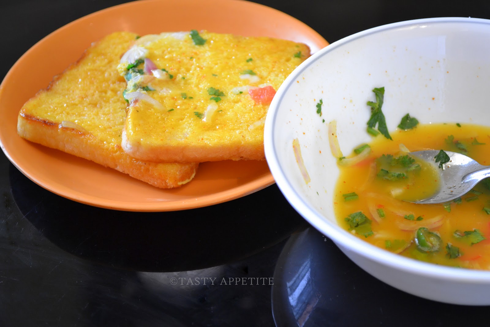 Bread Omelet / Healthy Breakfast Menu / step by step