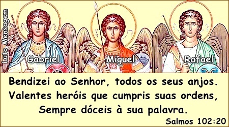 Resultado de imagem para arcanjos miguel gabriel e rafael