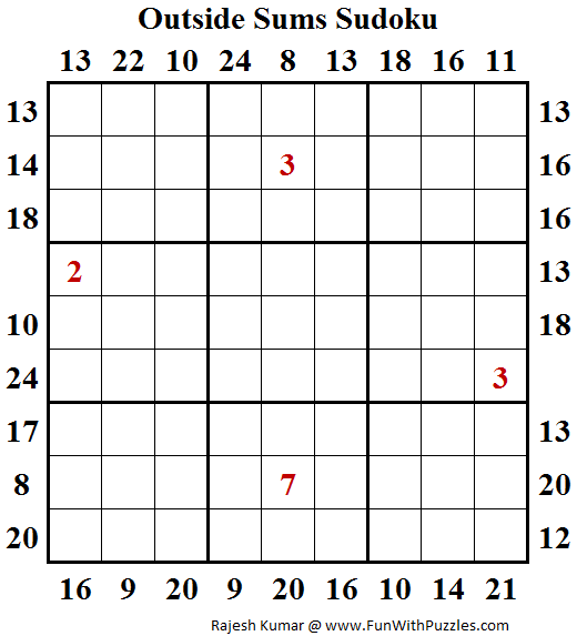 Outside Sums Sudoku (Fun With Sudoku #117)