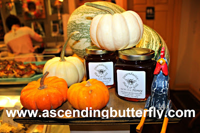 Talula's Table, historic Kennett Square, Pennsylvania, Brandywine Valley, #BVFoodie, honey on display, pumpkins, rooster, fall